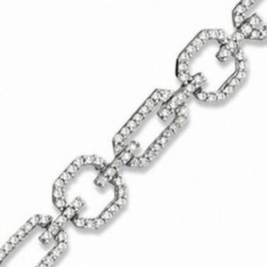 1 CT. T.W. Link Bracelet in 10K White Gold